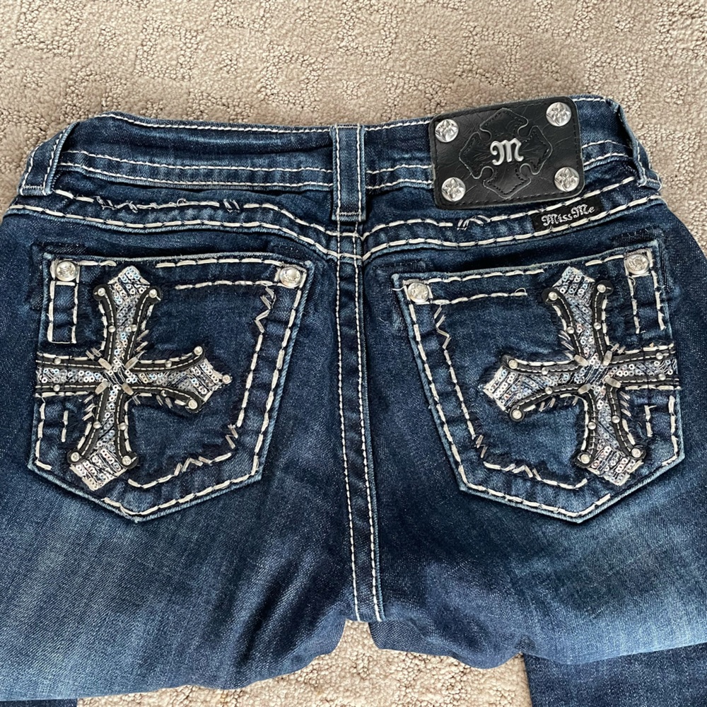 Miss Me Dark Blue Embellished Women's Jeans